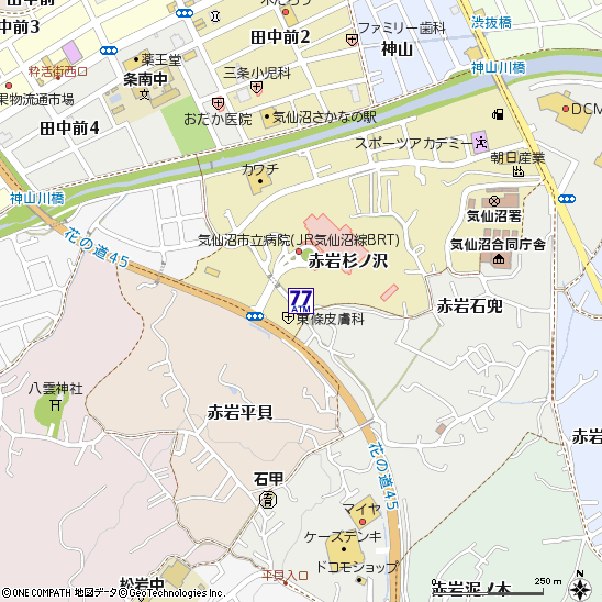 市立気仙沼病院付近の地図